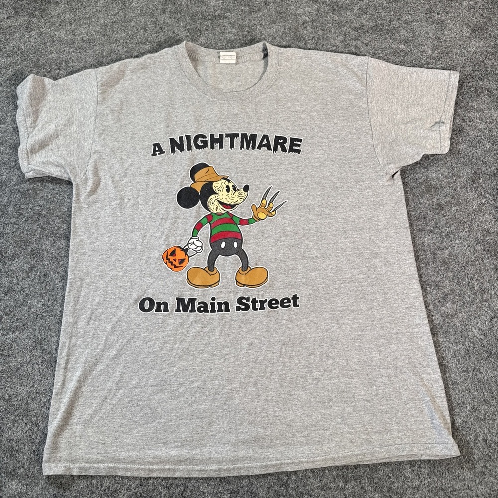 Mickey Mouse Freddy Krueger A Nightmare On Main Street Shirt Large